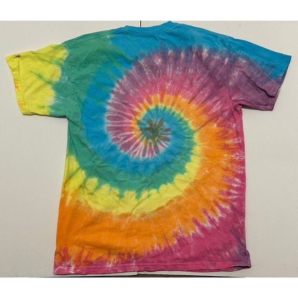 Liquid blue Grateful Dead dancing spiral bears graphic t shirt tie dye L band - Picture 5 of 6